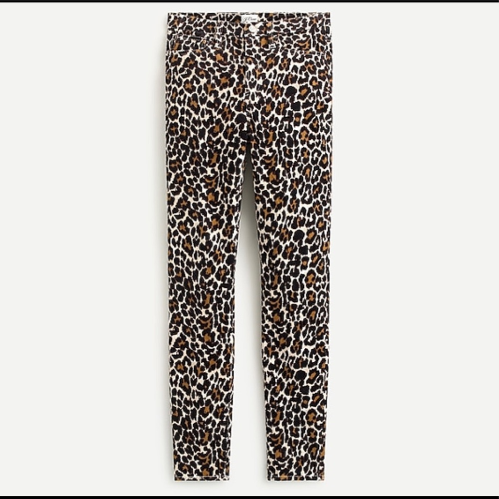 NWT High Rise Toothpick Pant in Leopard Corduroy